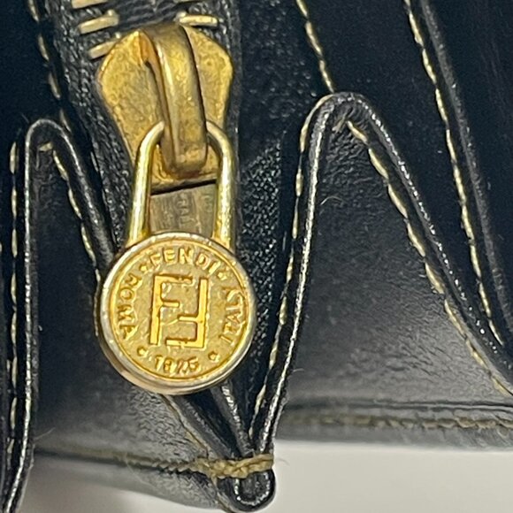 Fendi Vintage Pequin Striped Flap Wallet - Pecan - Preowned - Picture 12 of 14